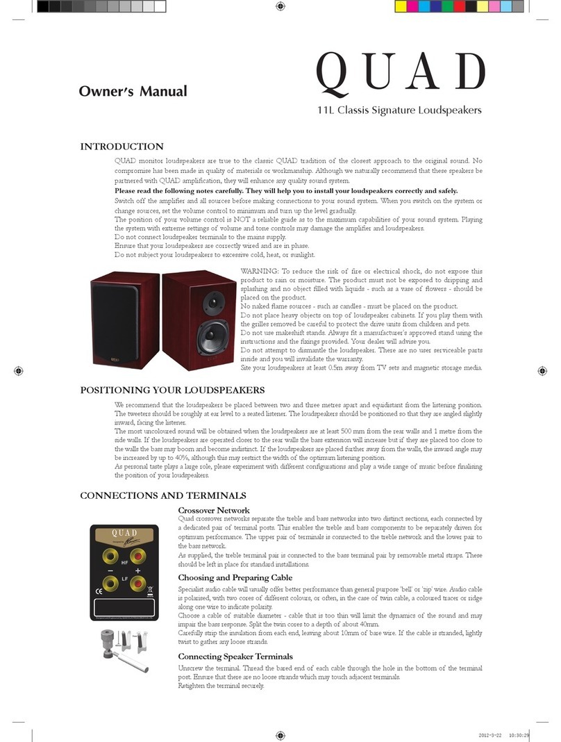 QUAD 11L User manual