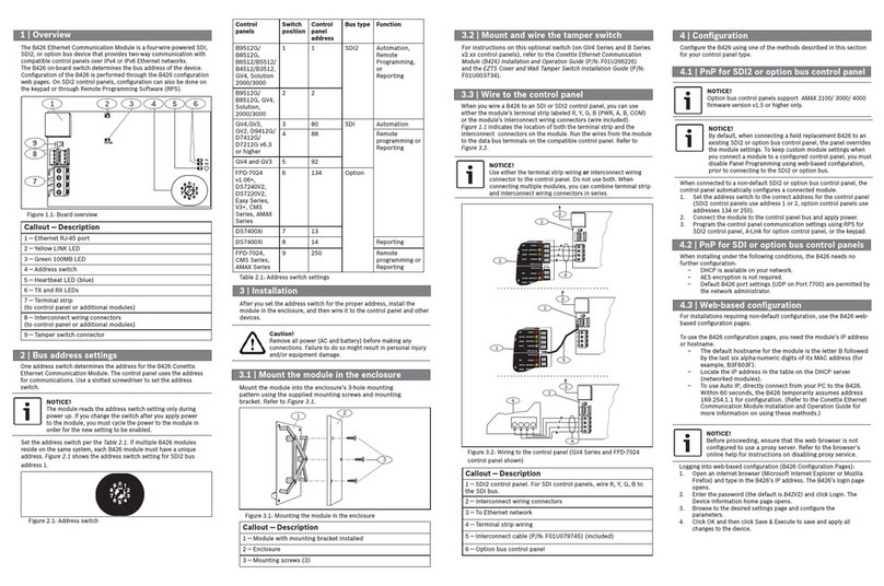 Bosch B426 User manual