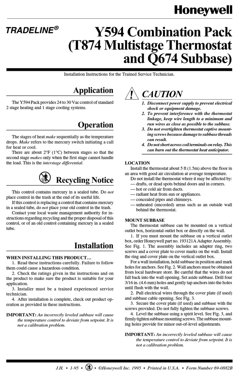Honeywell TRADELINE Y594 Troubleshooting guide Honeywell TRADELINE Y594 Troubleshooting guide