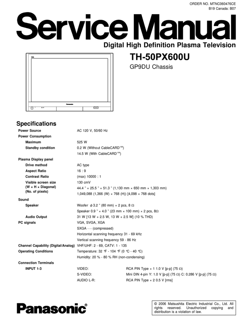 Panasonic TH-50PX600U User manual