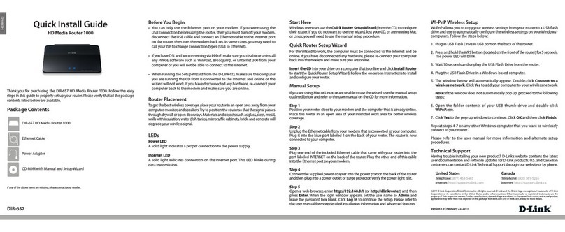 D-Link Amplifi DIR-657 User manual D-Link Amplifi DIR-657 User manual