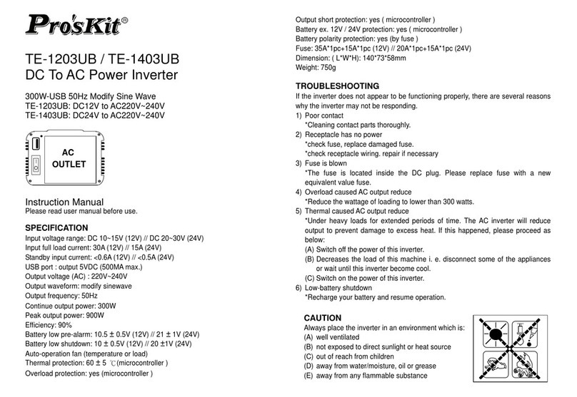 ProsKit TE-1203UB instruction manual
