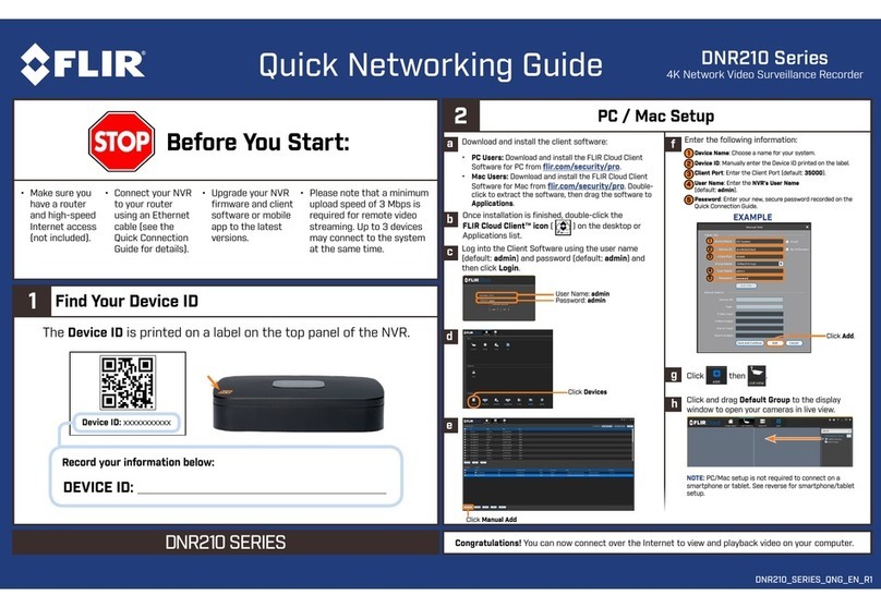 FLIR DNR210 Series Quick Networking Guide