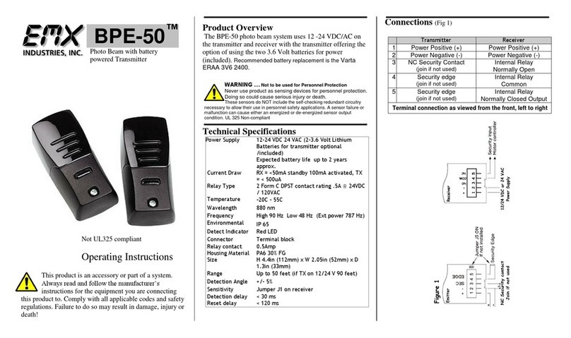 EMX Industries, Inc. BPE-50 operating instructions