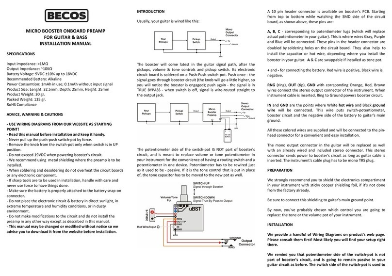 Becos Micro Booster installation manual