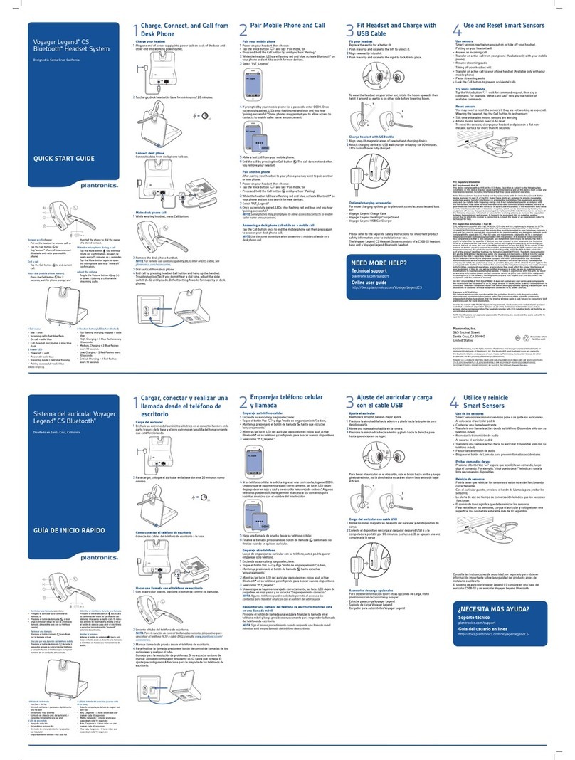 Plantronics Voyager Legend B335 User manual