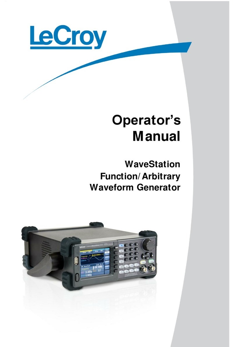 LeCroy WaveStation 2052 Operator's manual LeCroy WaveStation 2052 Operator's manual