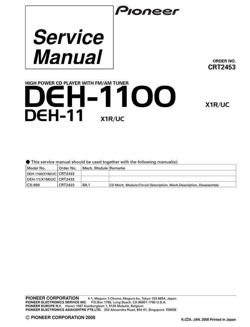 Pioneer DEH-1100 Service manual