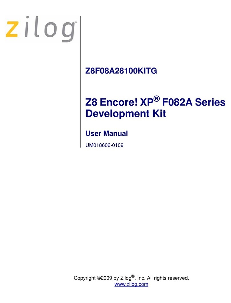 ZiLOG Z8F08A28100KITG User manual ZiLOG Z8F08A28100KITG User manual