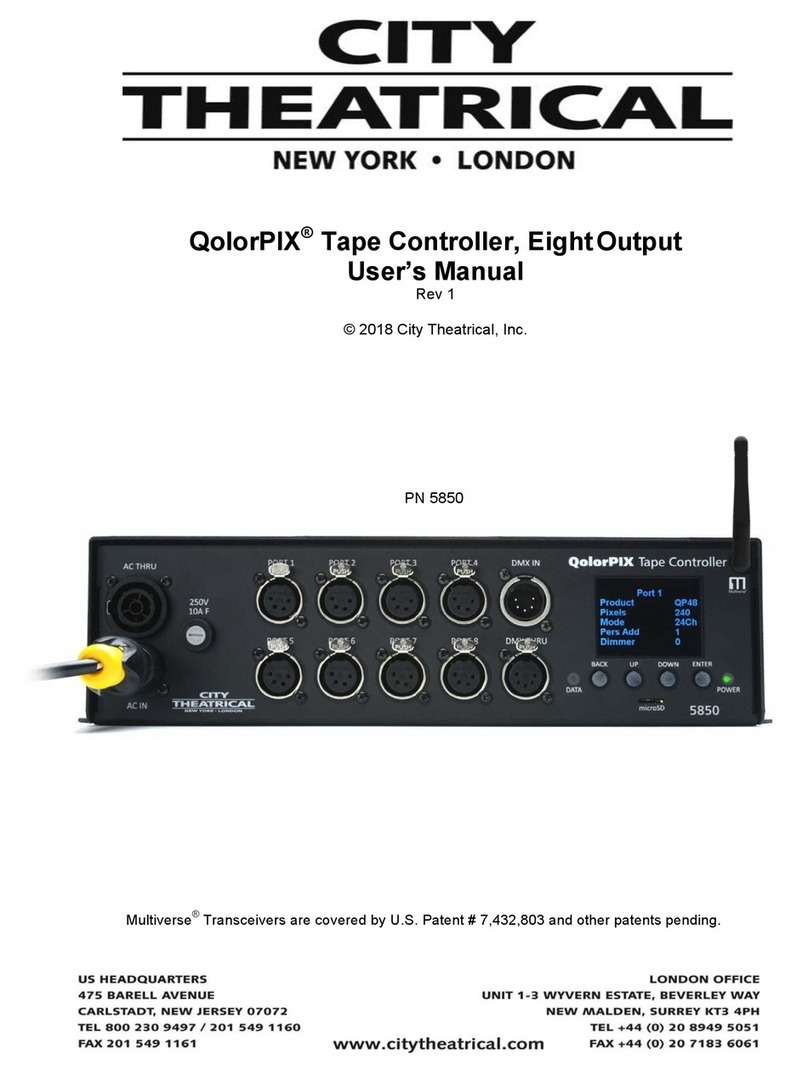 City Theatrical QolorPIX 5850 Series User manual