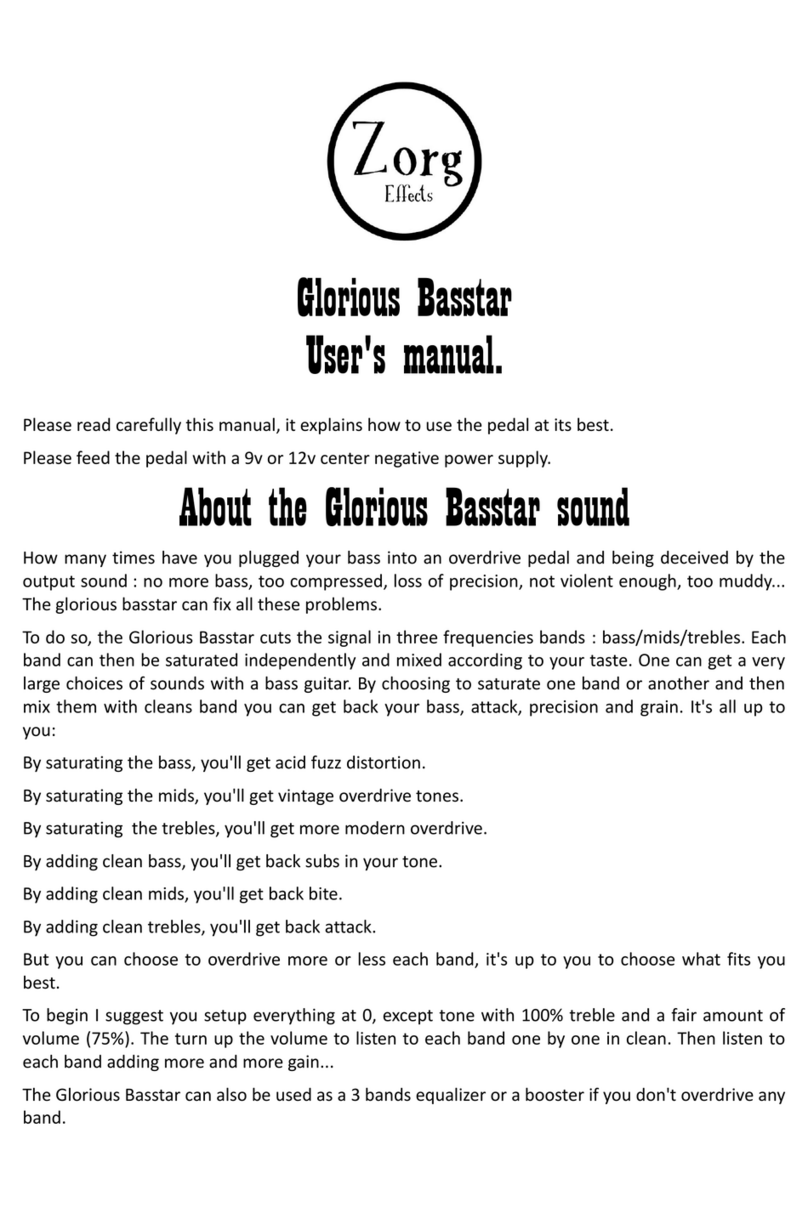Zorg Effects Glorious Basstar user manual