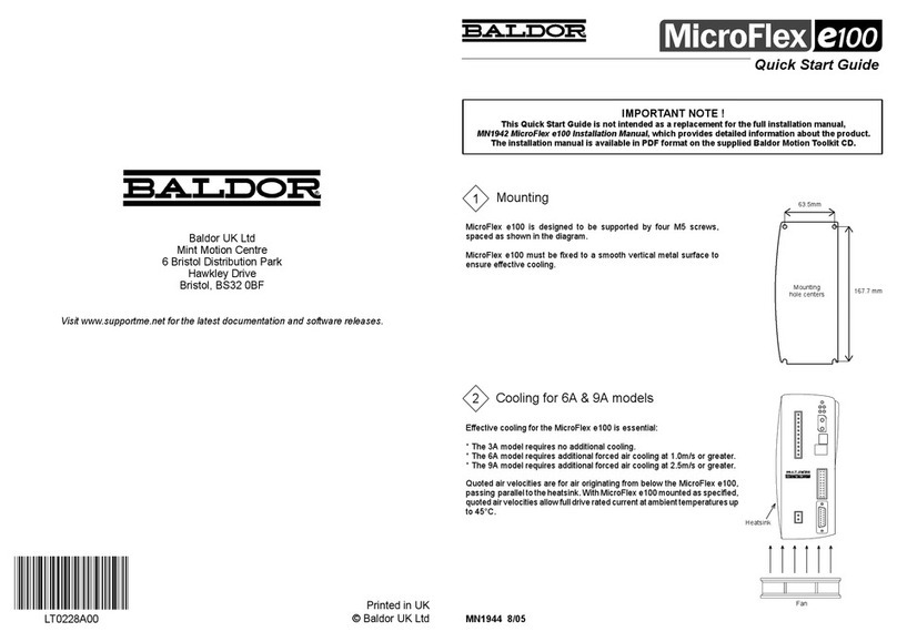 Baldor MicroFlex e100 User manual