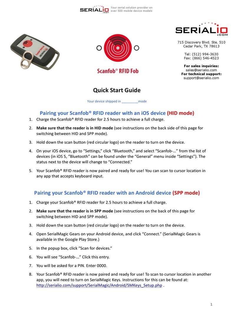 Serialio Scanfob RFID Fob Quick start up guide