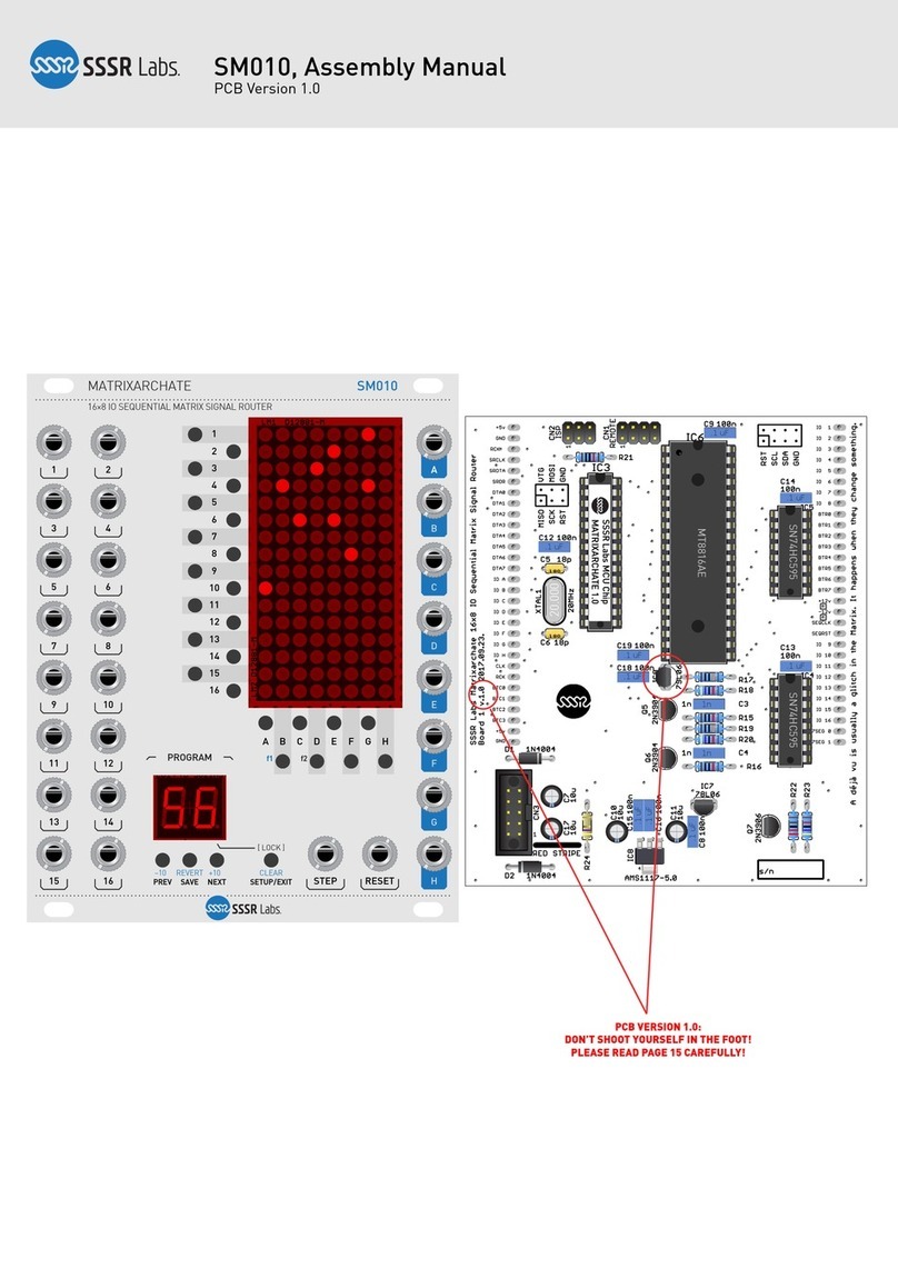 SSSR Labs SM010 Matrixarchate Assembly manual