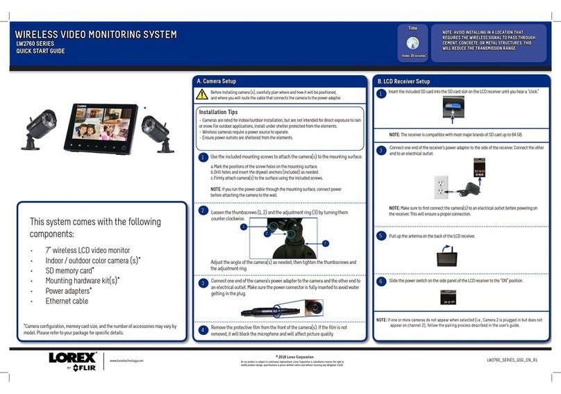 Lorex LW2760 Series quick start guide