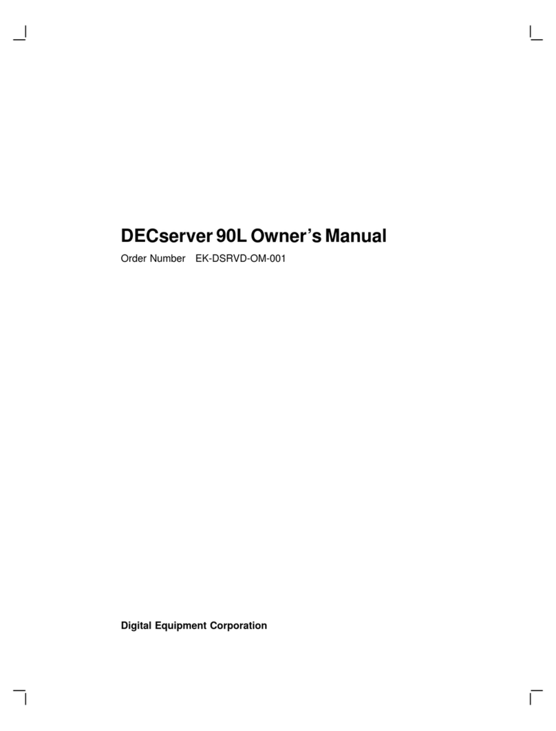 Digital Equipment DECserver 90L User manual