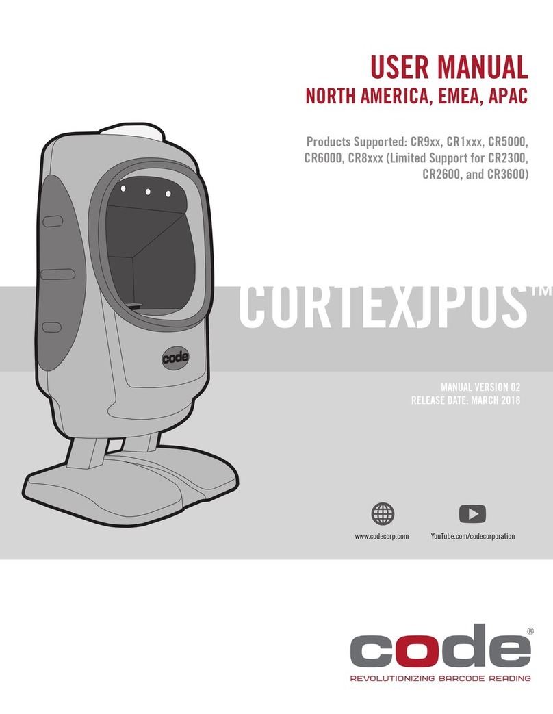 Code CORTEXJPOS CR6000 user manual