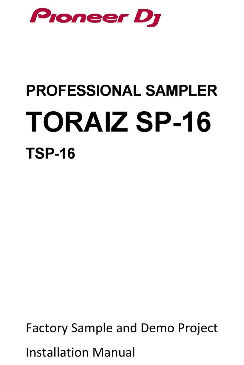 PIONEER DJ TSP-16 installation manual