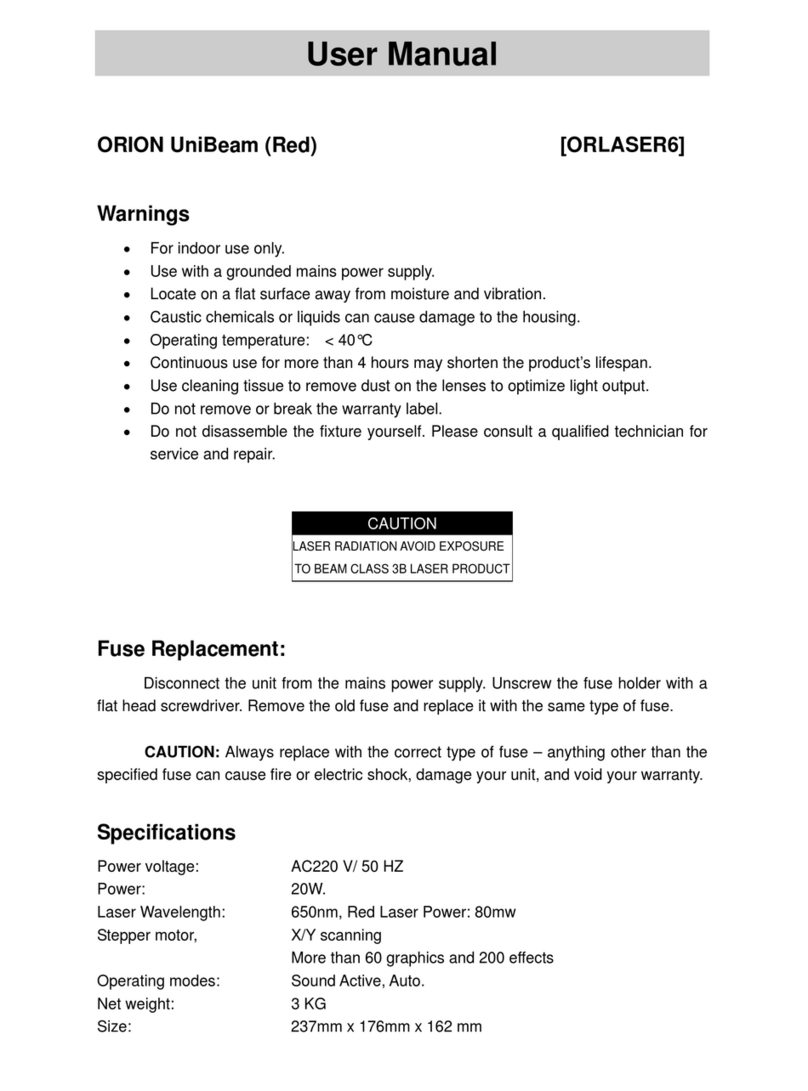 Orion UniBeam ORLASER6 user manual