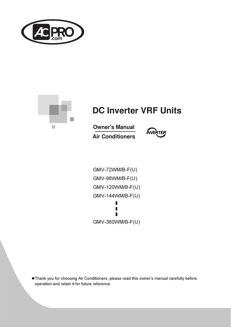 ACPro GMV-72WM/B-F owner's manual