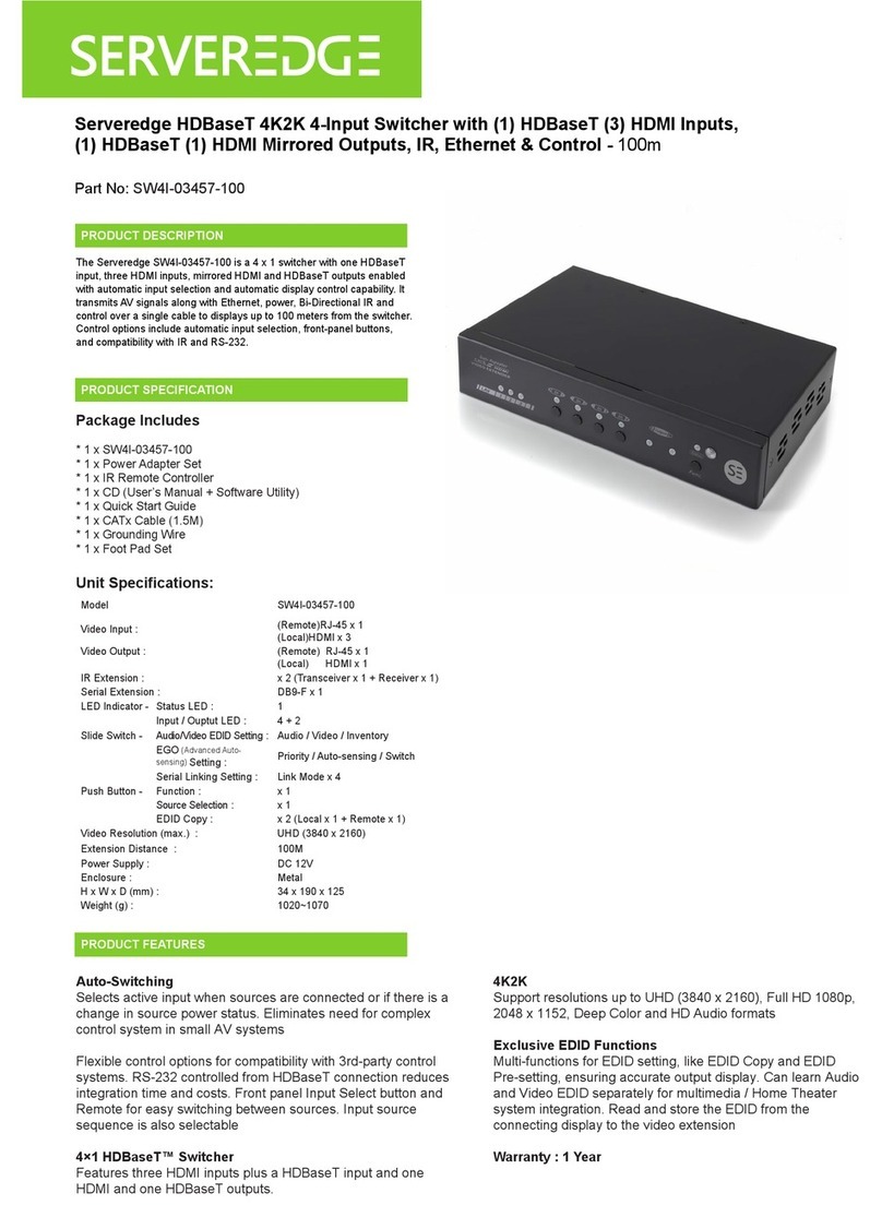 Serveredge SW4I-03457-100 user manual