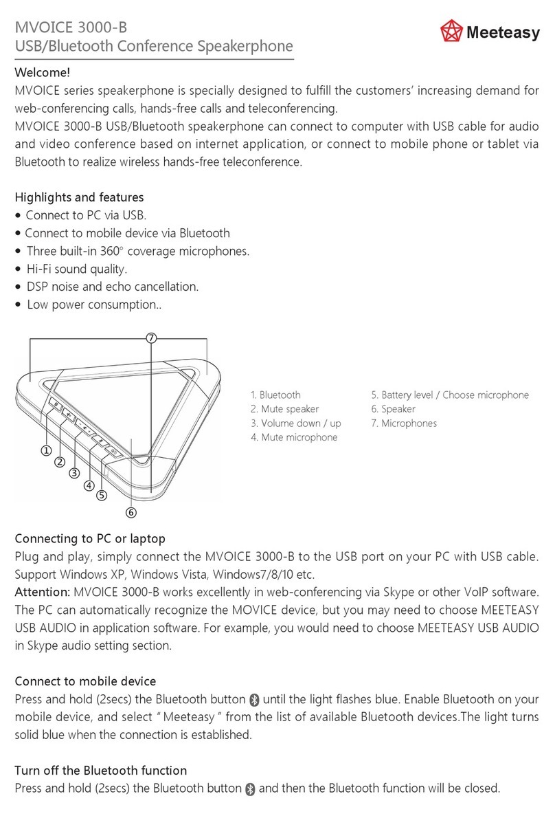 Meeteasy MVOICE 3000-B manual