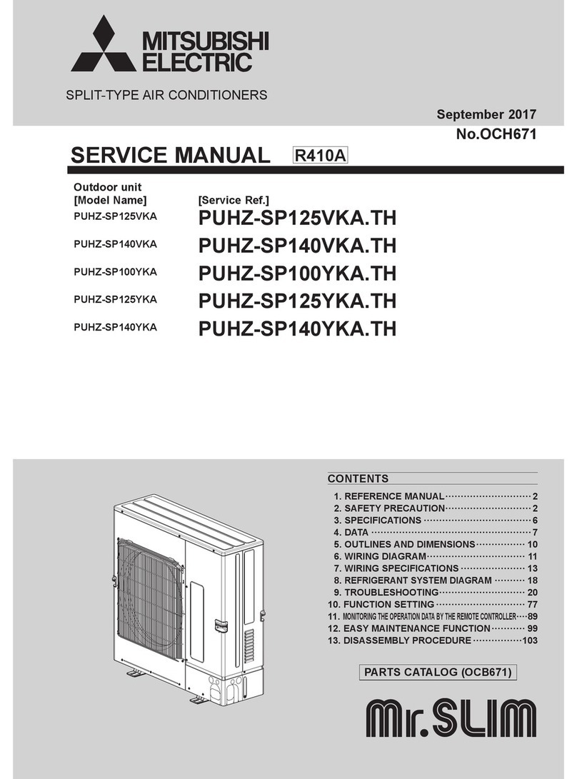 Mitsubishi Electric PUHZ-SP125VKA User manual