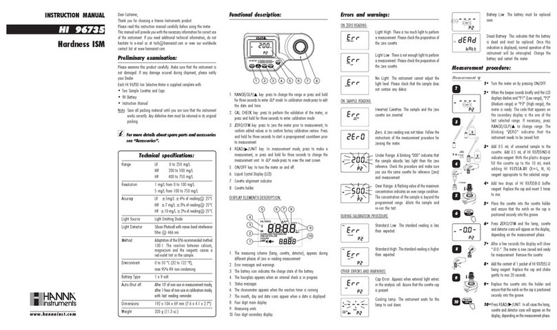 Hanna Instruments HI 96735 User manual