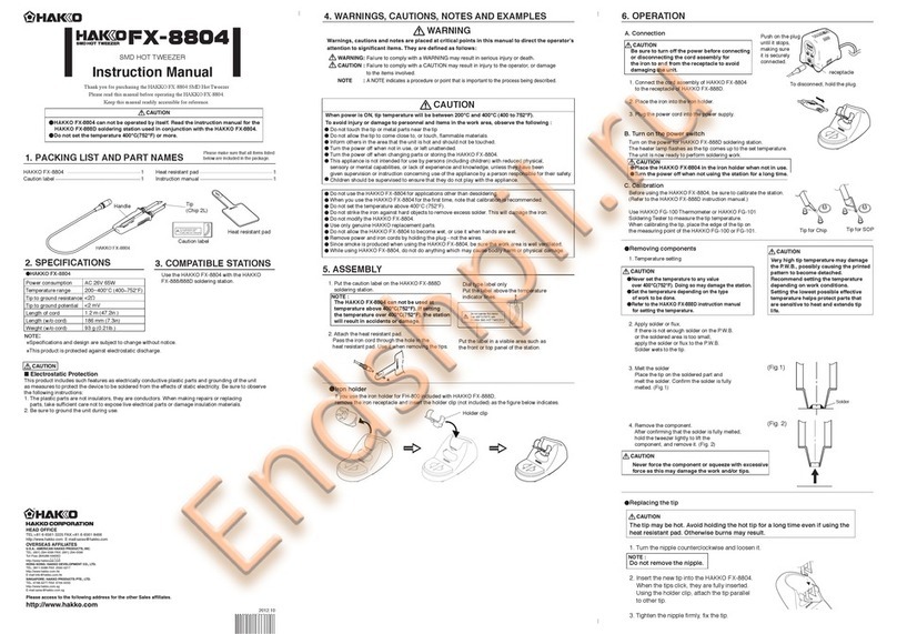 HAKO FX-8804 User manual