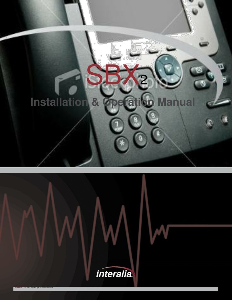 Interalia SBX2 Installation & operation manual