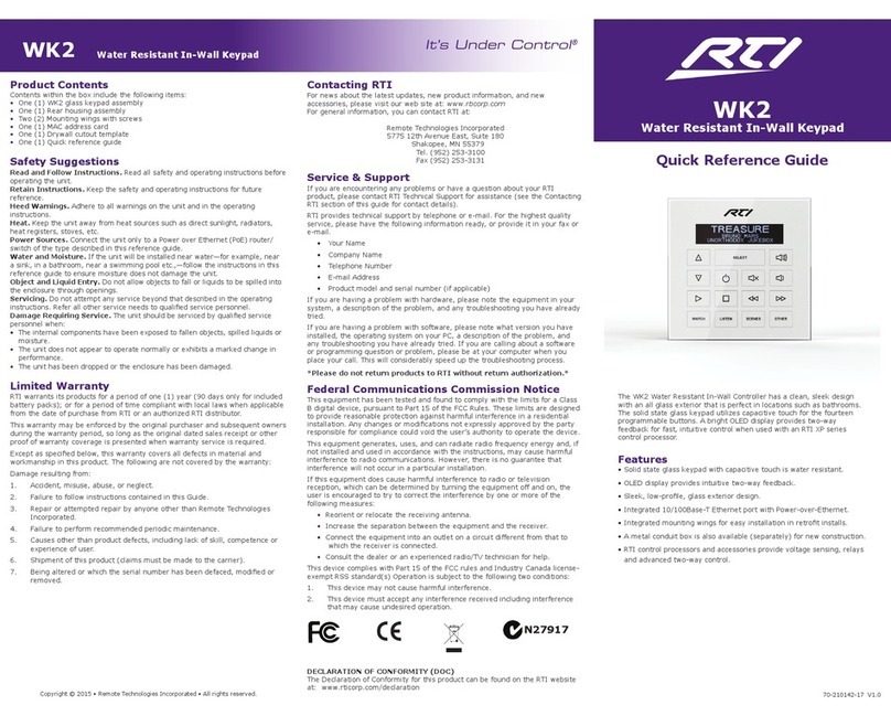 RTI WK2 Quick reference guide