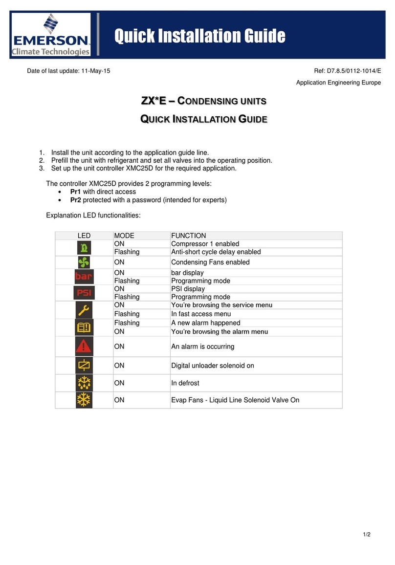 Emerson Copeland EazyCool ZXxE series User manual