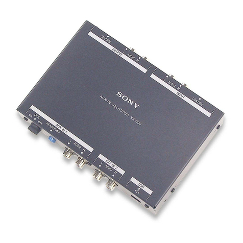 Sony XA 300 User manual