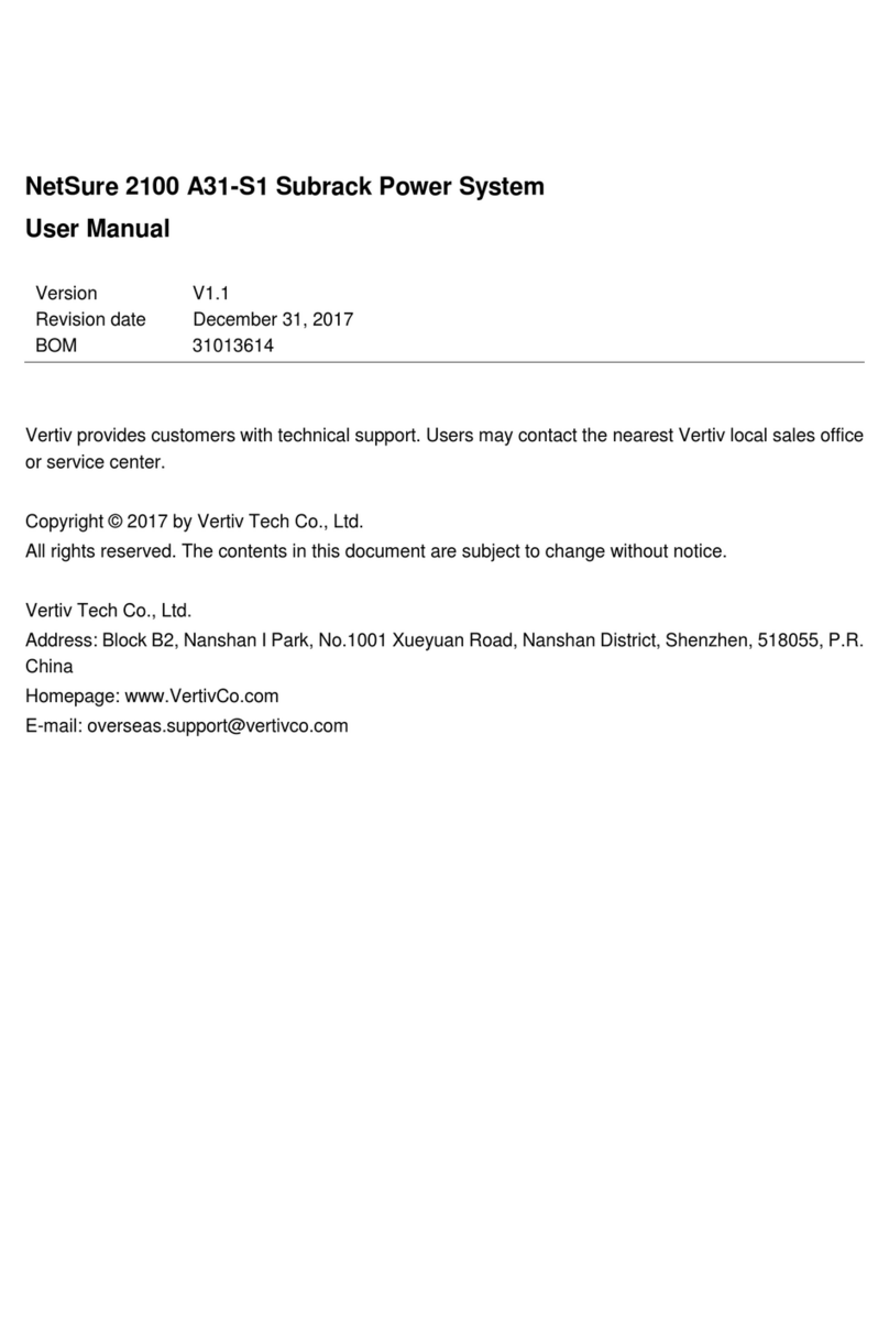 Vertiv Tech Co., Ltd. NetSure 2100 A31-S1 user manual