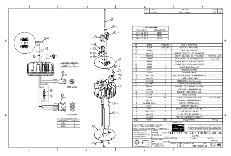 Architectural Area Lighting Y-LED installation guide