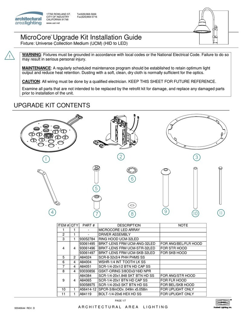 Architectural Area Lighting MicroCore installation guide