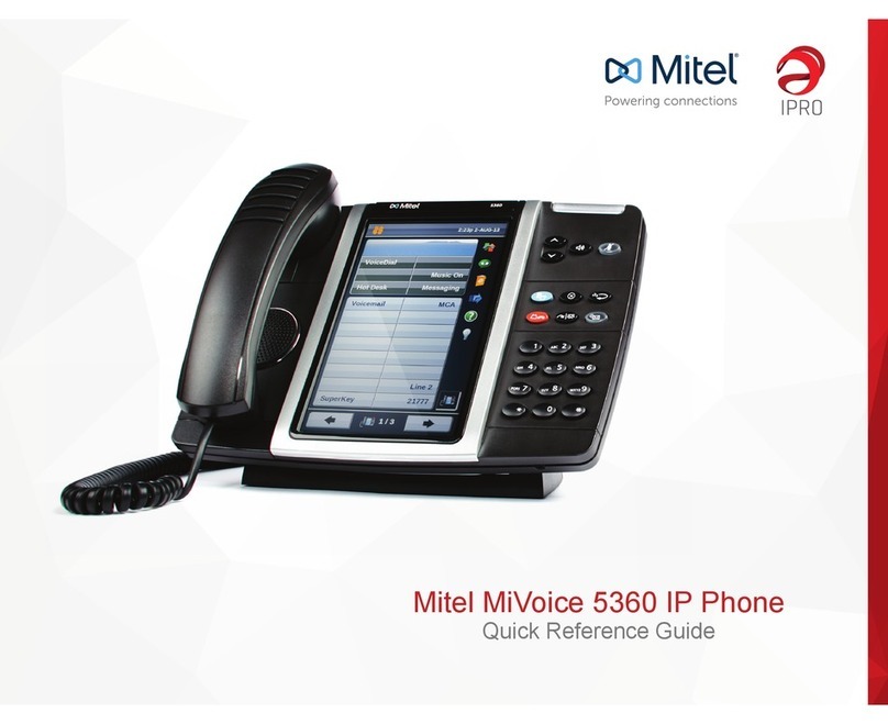 Mitel MiVoice 5360 Quick reference guide