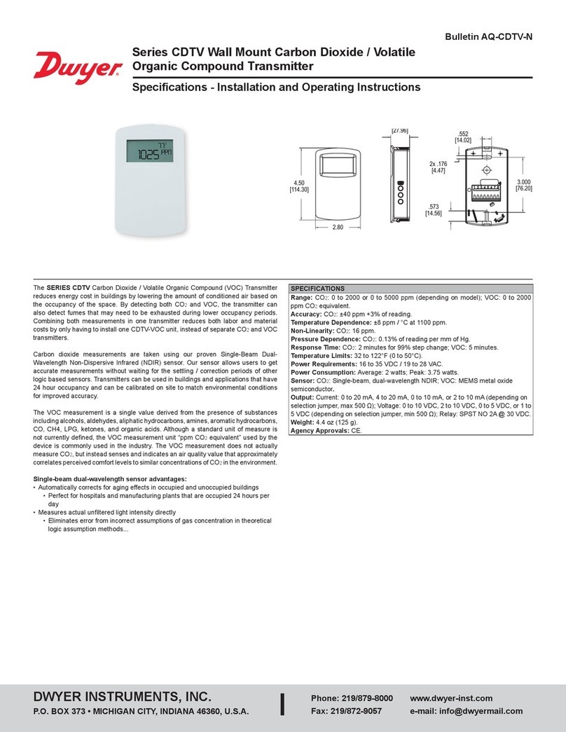 Dwyer Instruments Series CDTV Installation and operating instructions