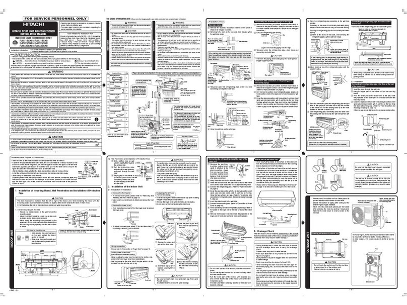 Hitachi RAS-18SX8 User manual