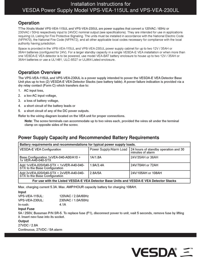 Xtralis VESDA VPS-VEA-115UL installation instructions