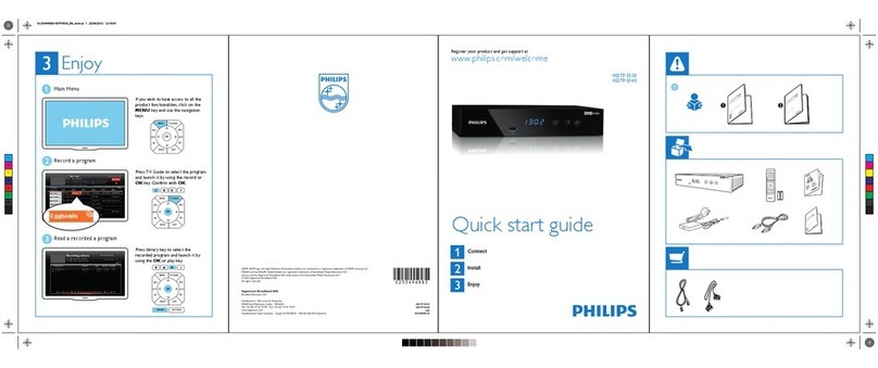 Philips HDTP 8530 User manual