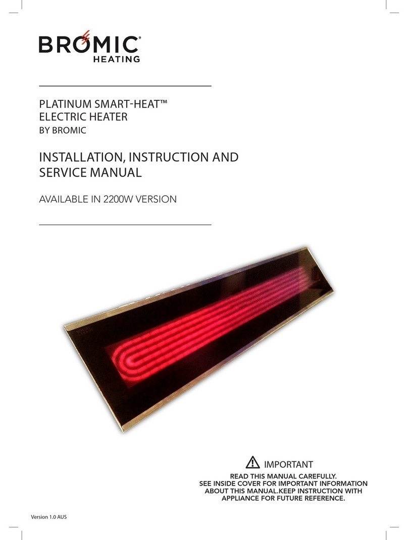 Bromic Heating PLATINUM SMART-HEAT 2200W Installation, instruction and  service manual