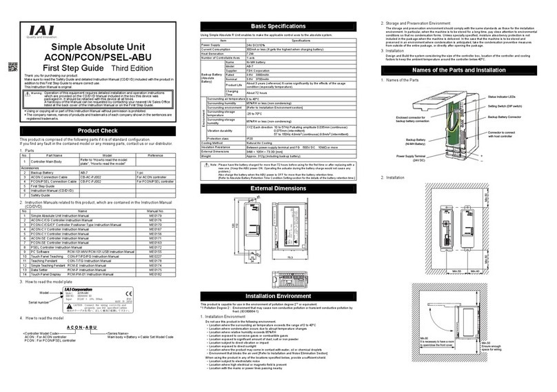 IAI acon User manual