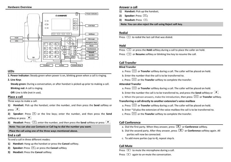 Crexendo CX350 User manual