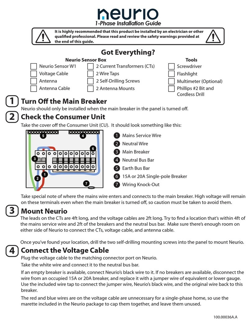 Neurio W1 installation guide