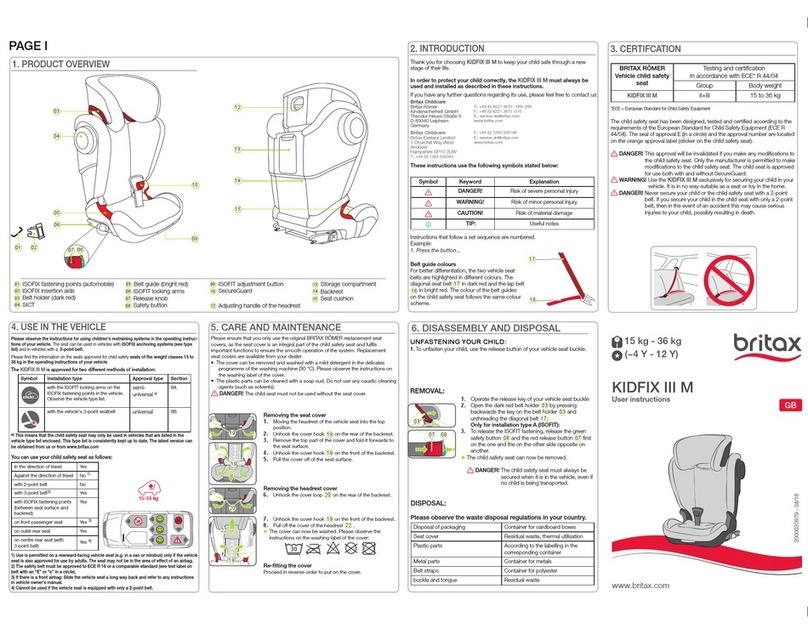Britax KIDFIX III M User manual