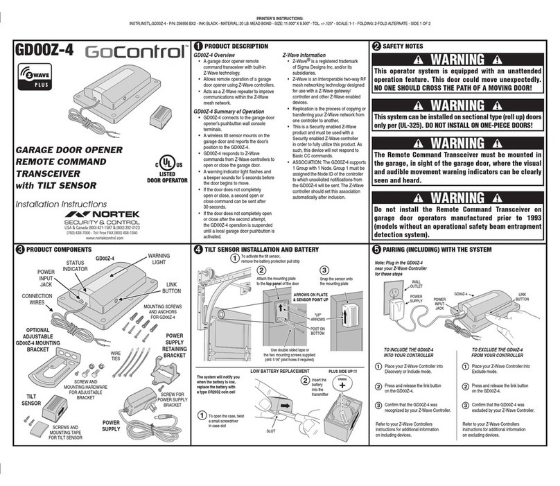 Gocontrol GD00Z-4 User manual