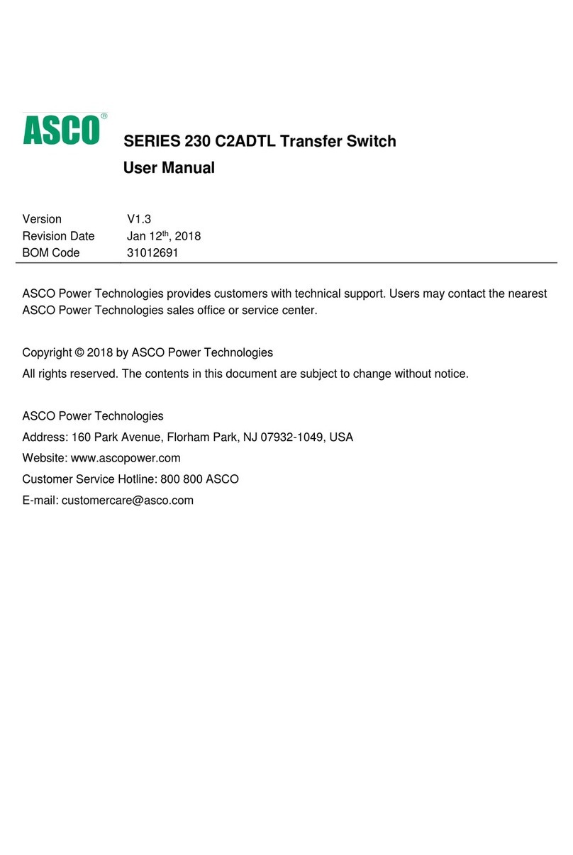 ASCO POWER TECHNOLOGIES C2ADTL user manual