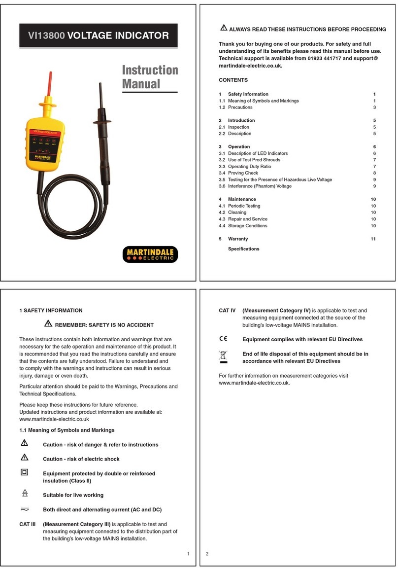 MARTINDALE VI13800 instruction manual