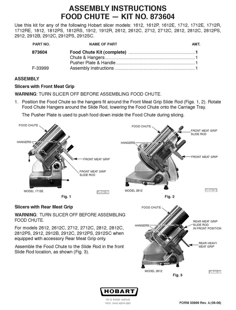 Hobart 1612 Assembly instructions